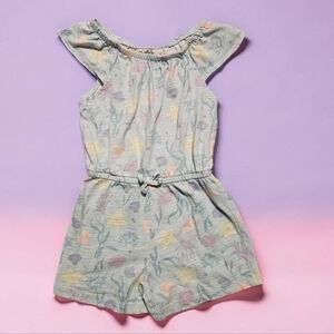 Garanimals 365 Kids Light Blue Sea Life Romper with Pastel Print. Size 5.